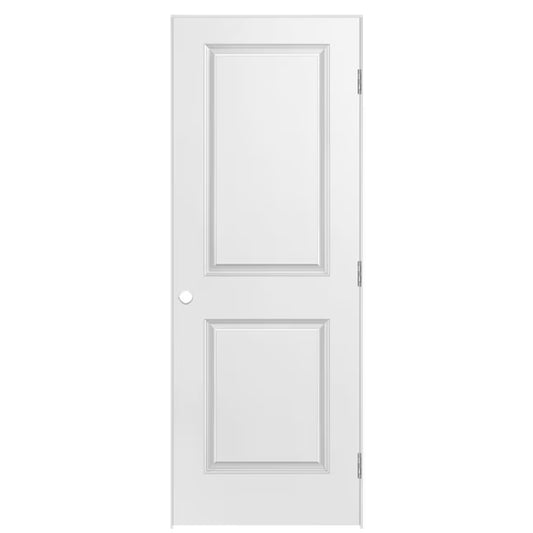 36-in x 80-in (primed) Hollow core 2-panel Left Handed Smooth Primed Molded composite Flat Jamb Single Prehung Interior Door