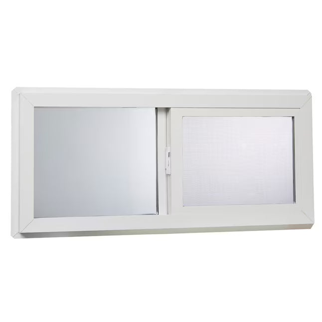 Vinyl Sliding Window with Double Strength Glass (Half Screen Included)