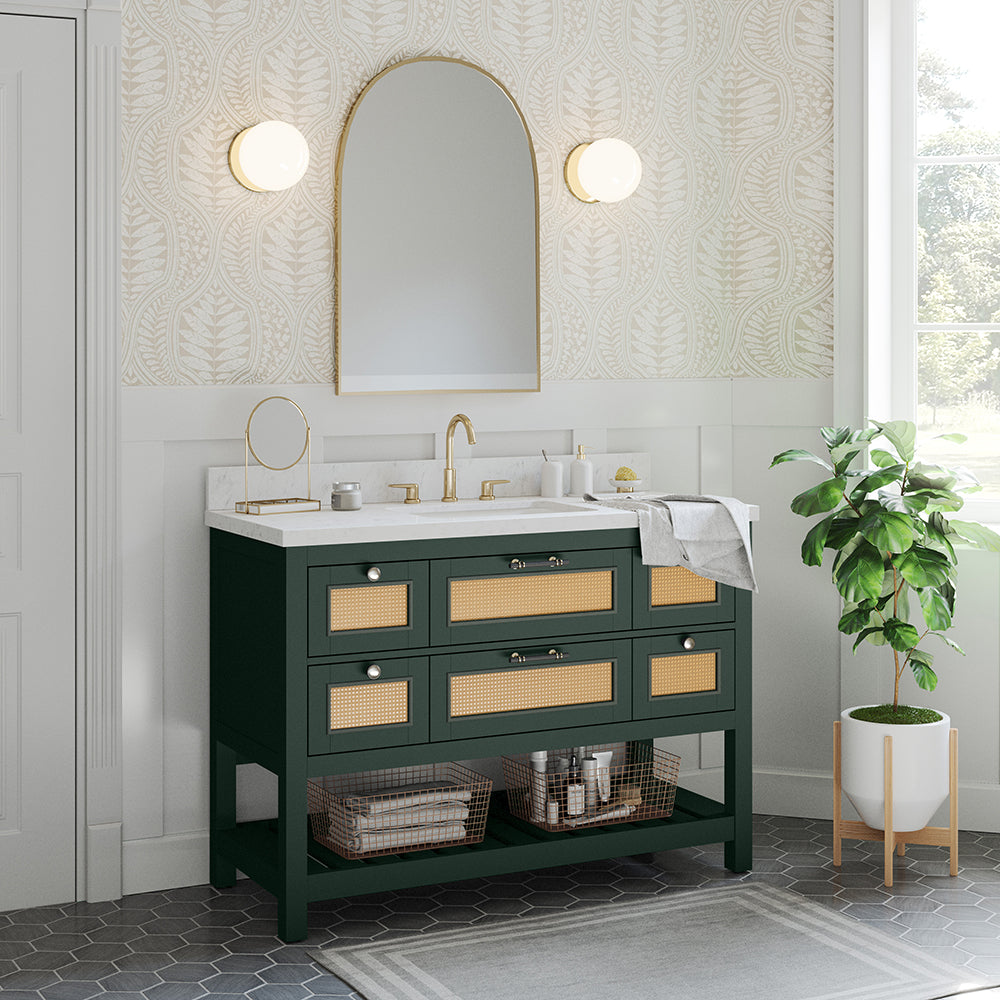 Thurston 48in Green Single Sink Bathroom Vanity