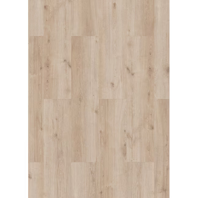 Allen+Roth Sierra Pale Oak 8-mm T x 8-in W x 50-in L Water Resistant Wood Plank Laminate Flooring (23.92-sq ft / per box))