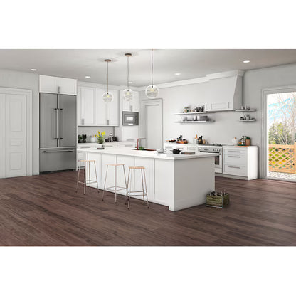 Allen+Roth Sierra Brown Oak 8-mm T x 8-in W x 50-in L Laminate Wood Flooring ( 23.92-sq ft / per box) )