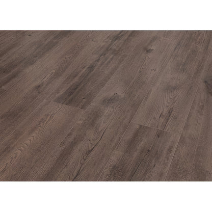 Allen+Roth Sierra Brown Oak 8-mm T x 8-in W x 50-in L Laminate Wood Flooring ( 23.92-sq ft / per box) )