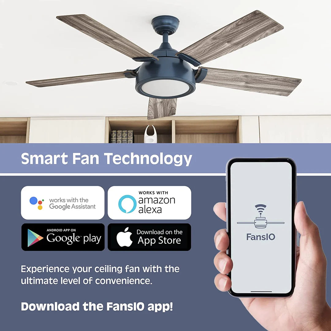 Prominence Home Kailani, 52 Inch Modern Smart Ceiling Fan with Light, Remote Control, Dual Mounting Options, Dual Finish Blades, Compatible with Alexa and Google Assistant - 51649-01 (Bronze)