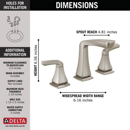 Delta Vesna Spotshield Brushed Nickel Bathroom Faucet