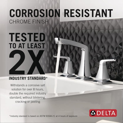 Delta Faucet Vesna Widespread Bathroom Faucet Chrome, Bathroom Faucet