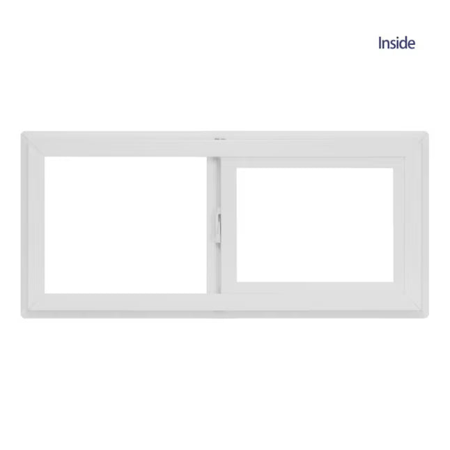 Vinyl Sliding Window with Double Strength Glass (Half Screen Included)