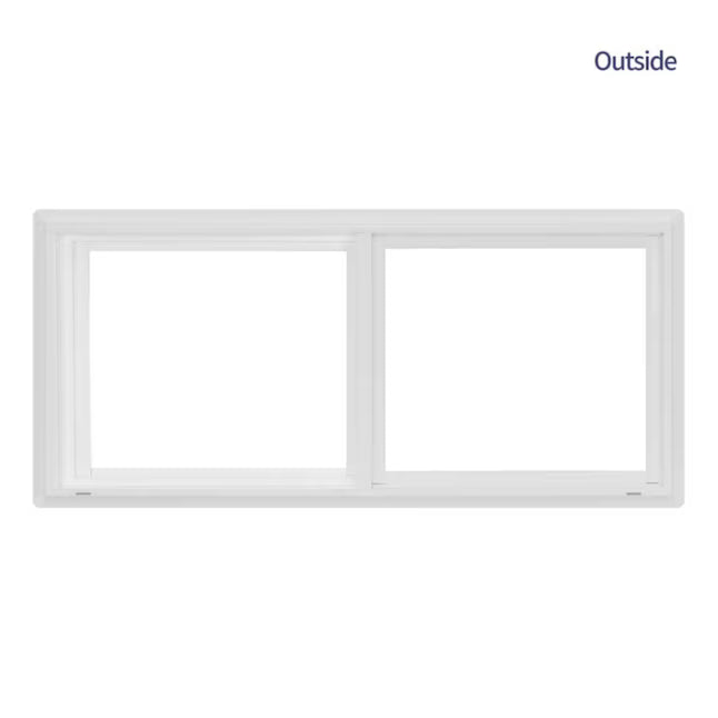 Vinyl Sliding Window with Double Strength Glass (Half Screen Included)