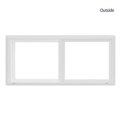 Vinyl Sliding Window with Double Strength Glass (Half Screen Included)