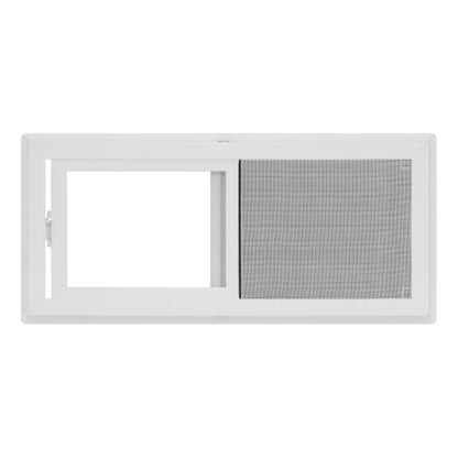 Vinyl Sliding Window with Double Strength Glass (Half Screen Included)