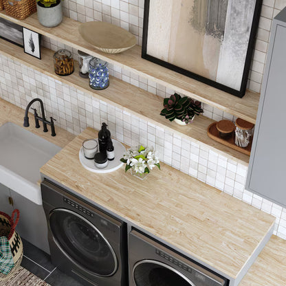 Hevea  Butcher Block Countertop unfinished 10 ft x 25 in x 1.5 in