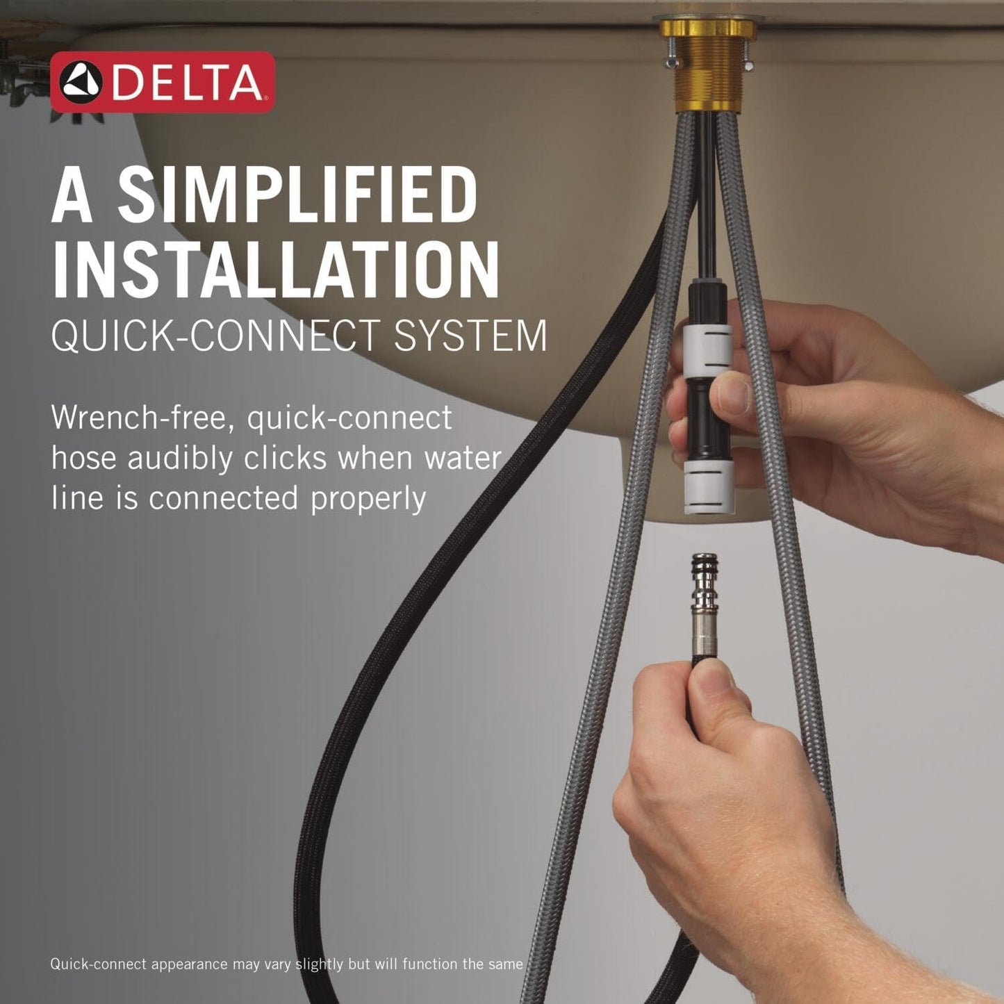 Delta Nicoli Matte Black/Brushed Gold Bathroom Faucet with Sprayer, 8 Inch