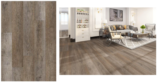 SA 237 SPC Vinyl Flooring with attached pad 100% water proof 21.63 SQ. FT Per box