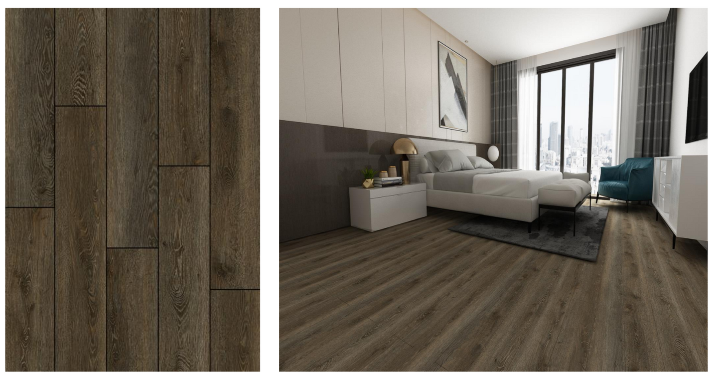 SA 112 SPC Vinyl Flooring with attached pad 100% water proof 28.84 SQ. FT Per Box