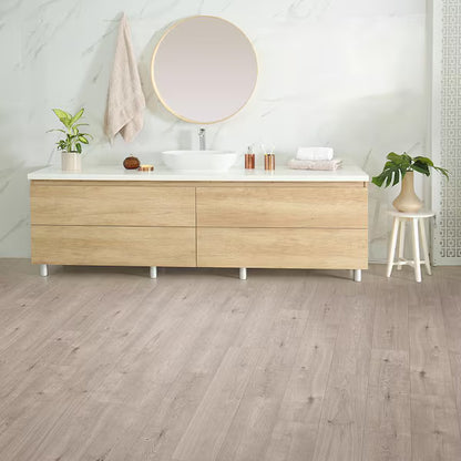 Life proof Corinth Oak 14 mm T x 7.6 in. W Waterproof Laminate Wood Flooring (13.3 sq. ft/case)