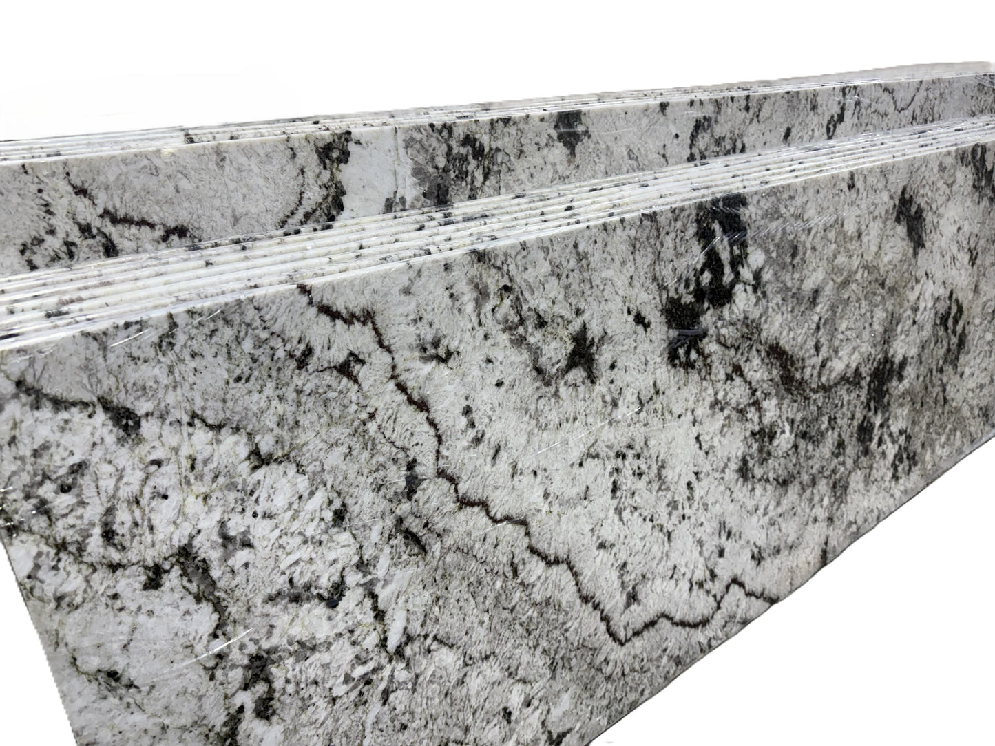 Alaska White 36.inX96.in Corner Real Granite Countertop