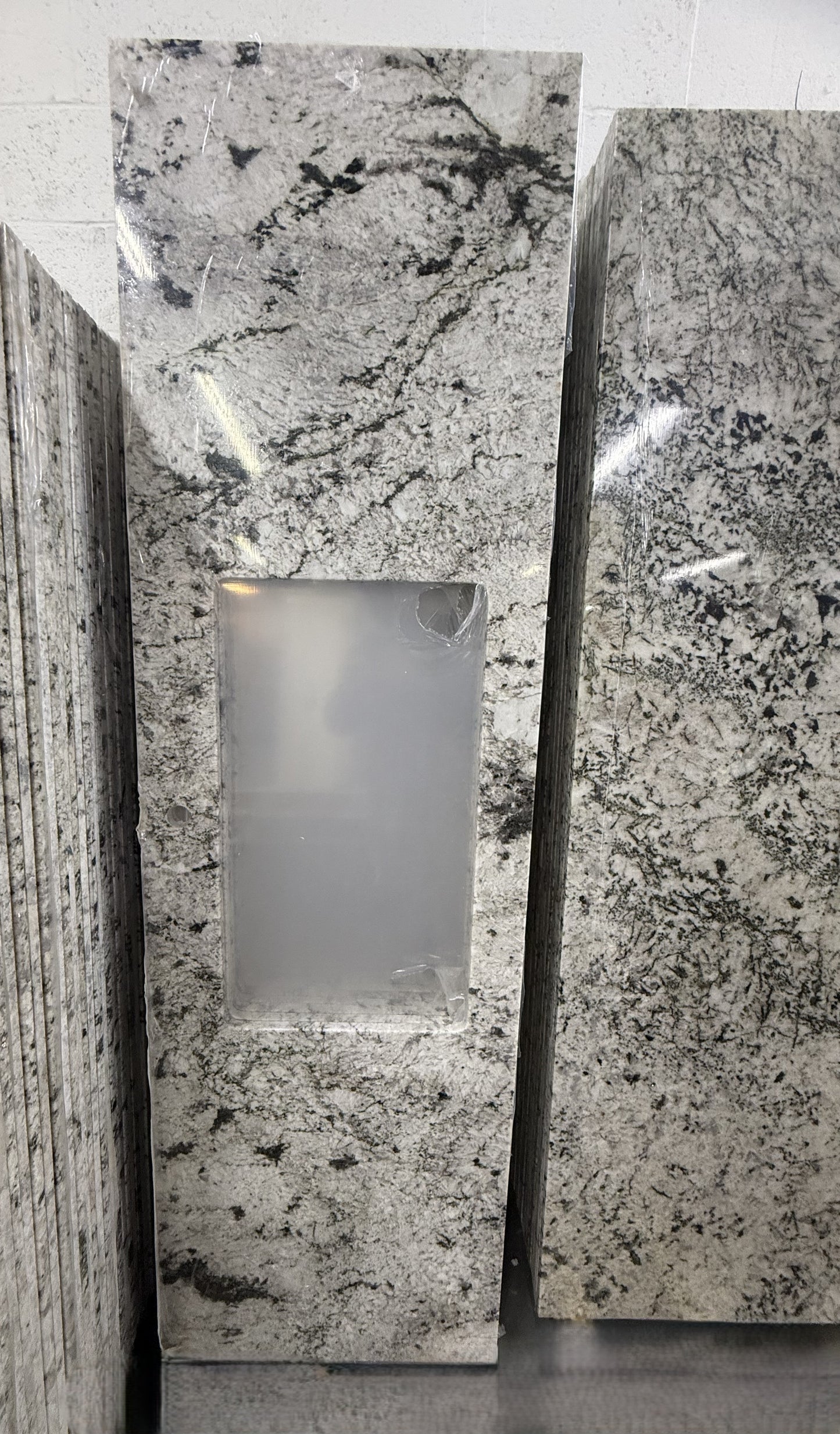 Alaska Whit Sink Real Granite Countertop