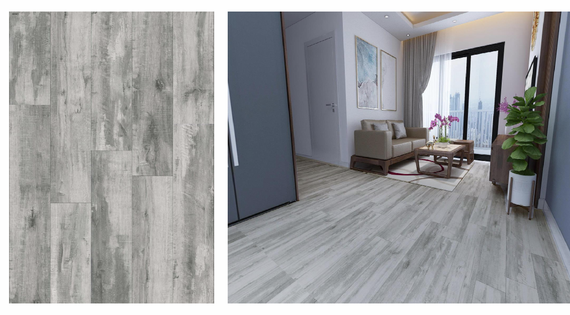 SA 69 SPC Vinyl Flooring with attached pad 100% waterproof 28.84 SQ. FT Per box