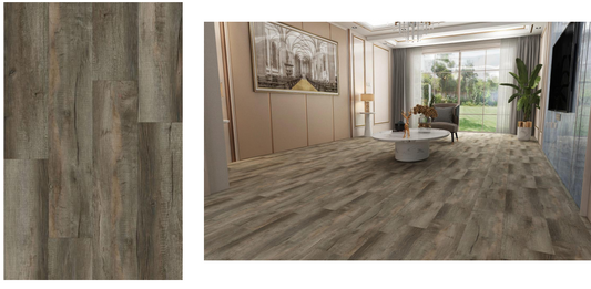 SA 257 SPC Vinyl Flooring with attached pad 100% waterproof 21.63 SQ. FT Per box