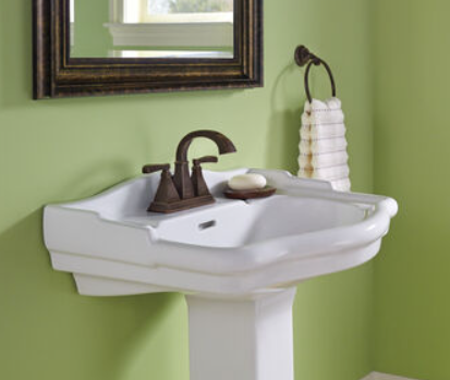 Two Handle Centerset Bathroom Faucet In Venetian Bronze