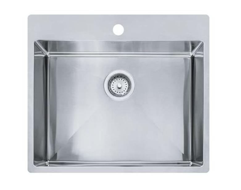 Kitchen Sink Vector 22-7/16 x 25 Inch Single Bowl 1 Hole Rectangle 16 Gauge