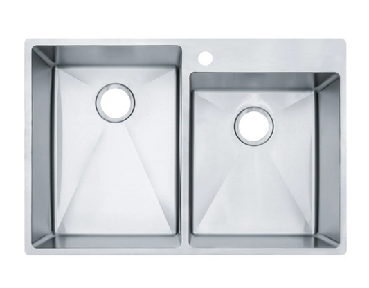 Franke 33-7/16" Drop In Triple Basin Stainless Steel Kitchen Sink