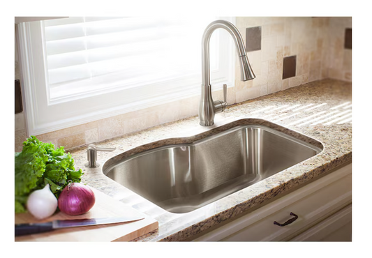 Franke Kinetic Dual-mount 33-in x 22-in Stainless Steel Single Bowl 4-Hole Kitchen Sink