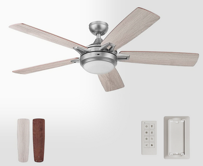 Prominence Home 52 Inch Lorelai Pewter Smart Ceiling Fan