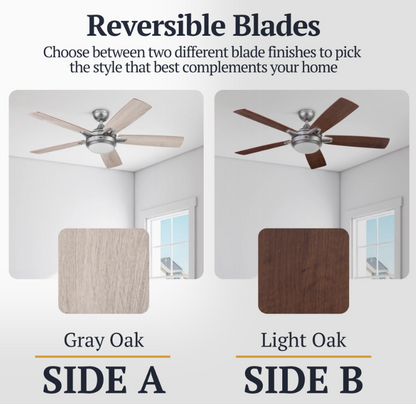 Prominence Home 52 Inch Lorelai Pewter Smart Ceiling Fan