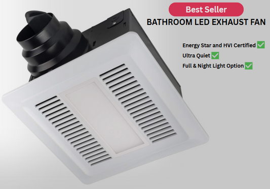 Miseno Ultra Quiet Exhaust Fan With LED Lighting