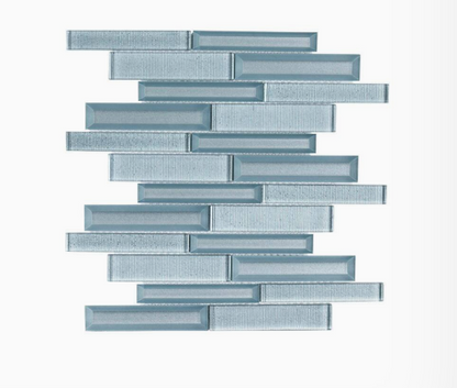 Jeffrey Court Lightbeam Blue Glossy Glass Tile (10 Pcs/Box, 1 Sq. ft./Each)