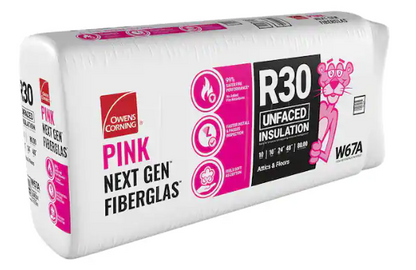 Owens Corning R-30 Unfaced Fiberglass Insulation Batt 80 Sq.ft 24 in. x 48 in.