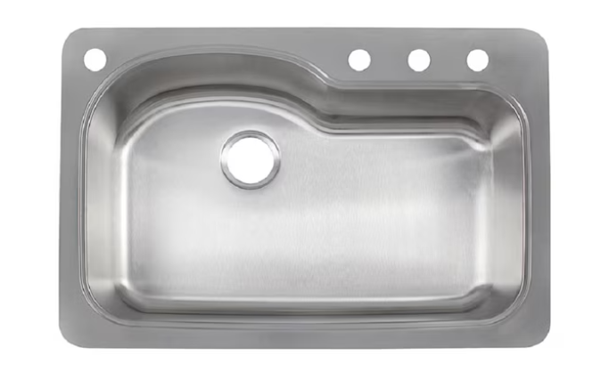 Franke Kinetic Dual-mount 33-in Stainless Steel Single Bowl Kitchen Sink
