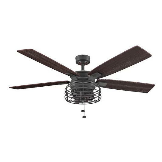 Harbor Breeze Cedar Bluff 52-in Matte Black Ceiling Fan