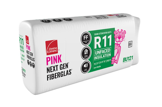 Owens Corning R-11 Unfaced Fiberglass Insulation 240.25 Sq.ft (23 x 93) Pack of 4