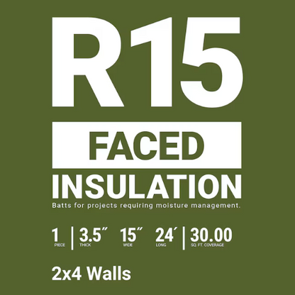 Owens Corning R- 15 Kraft faced Fiberglass Roll Insulation 30-sq ft ( 15-in W x 24-ft L )
