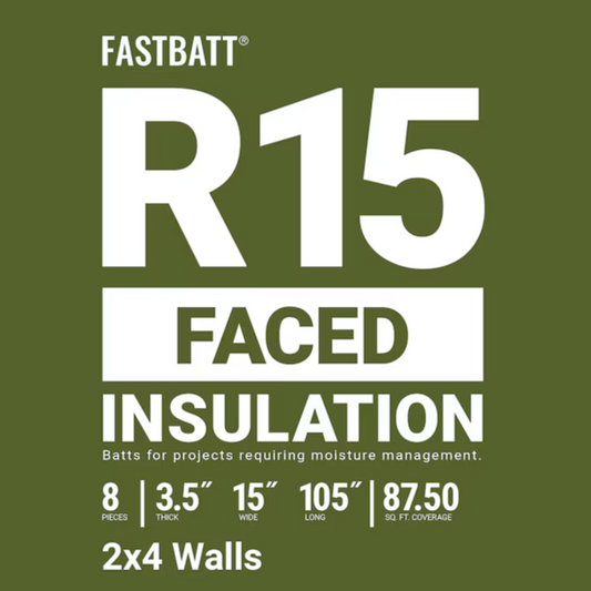 Owens Corning R- 15 Wall Kraft faced Fiberglass Batt Insulation 87.5-sq ft ( 15-in W x 105-in L)