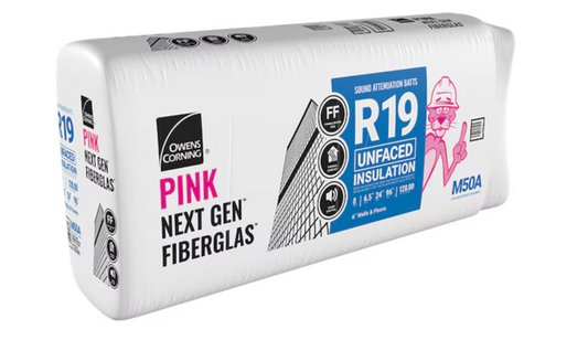Owens Corning R-19 Unfaced Fiberglass Insulation 128-sq ft (24-in W x 96-in L) Pack of 4