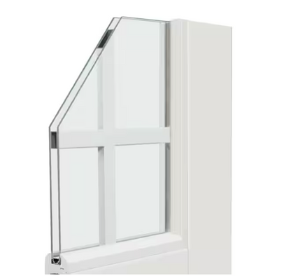 60 in. x 80 in. Fiberglass Smooth White Left-Handed Outswing Hinged Patio Door with 15-Lite
