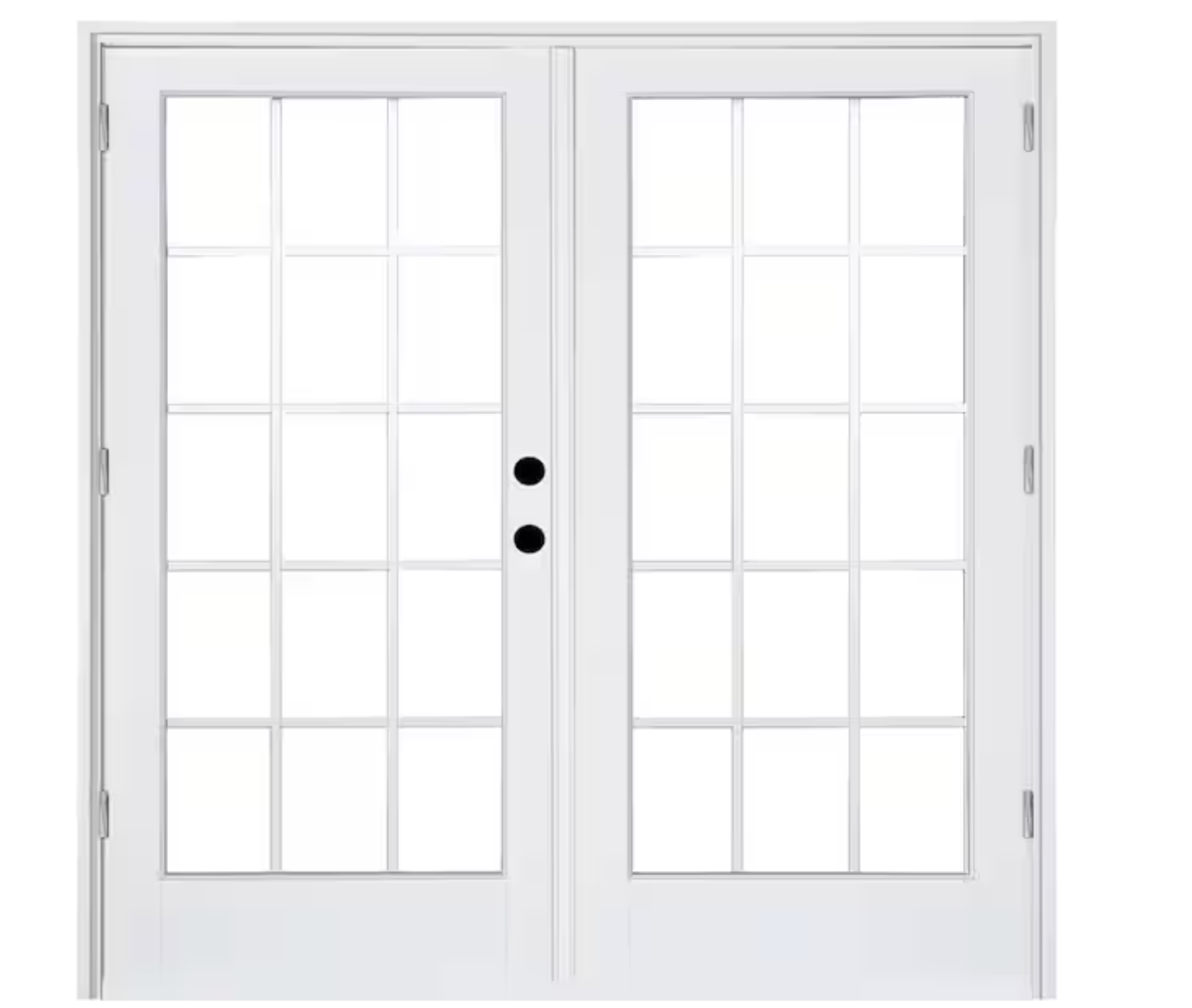 72 in. x 80 in. Fiberglass Smooth White Left-Handed Outswing Hinged Pa ...