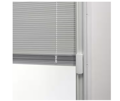 Internal Blinds Inswing Full Lite Clear Low-E Primed Fiberglass Smooth Prehung Front Door