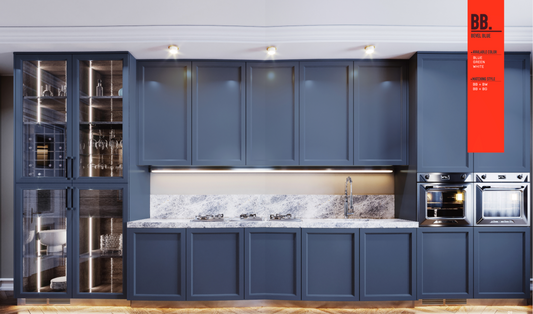 Bevel Blue cabinet (Call or Text For a Quote at 814-882 7875)