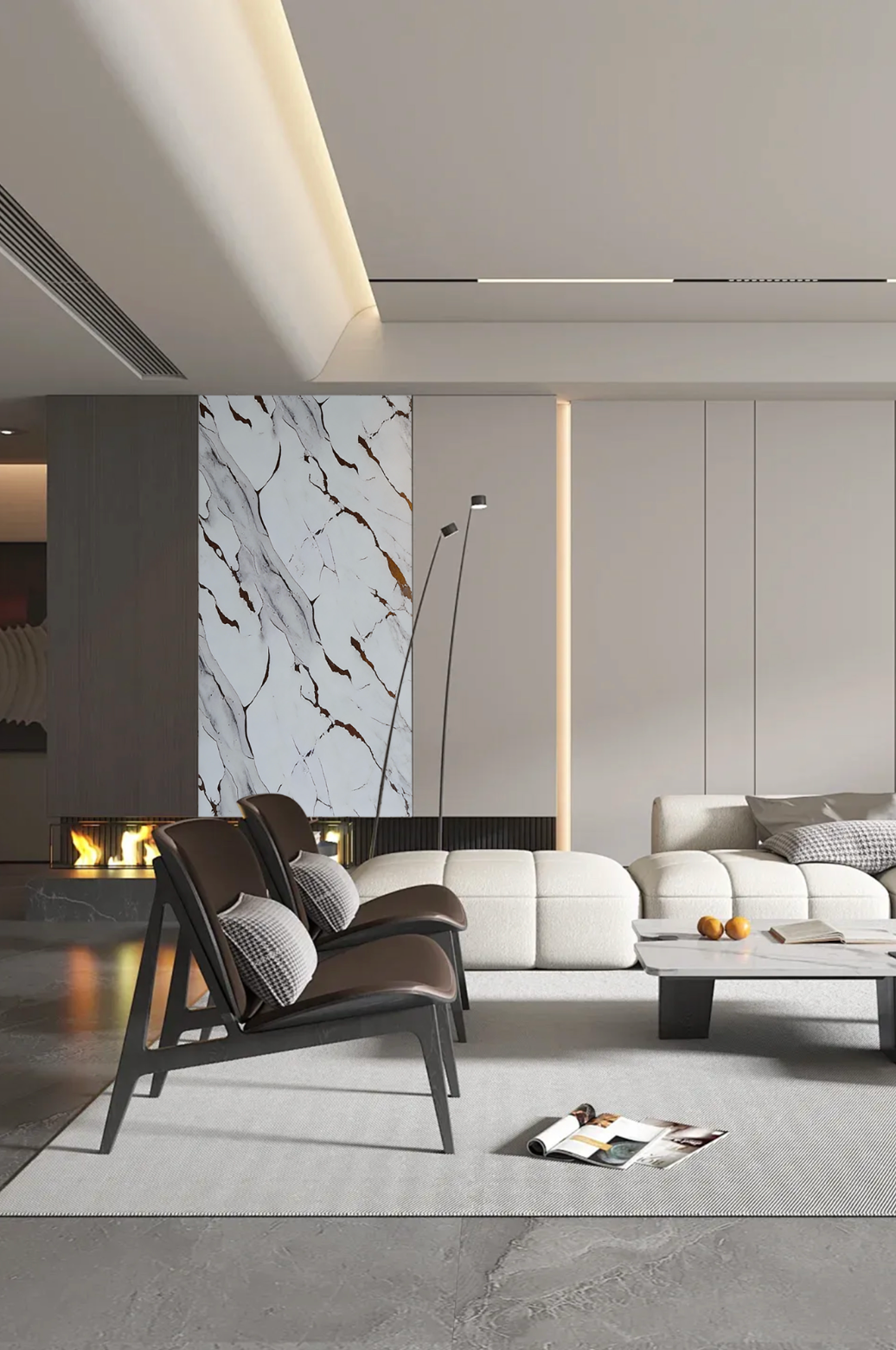 PVC Marble Sheets UV Protected | Waterproof | 4x8 ft (32 sq. ft)