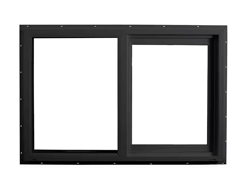 Vinyl Sliding Window with Double Strength Glass (Half Screen Included)