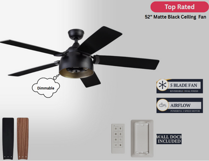 Prominence Home Octavia 52 Inch LED Ceiling Fan
