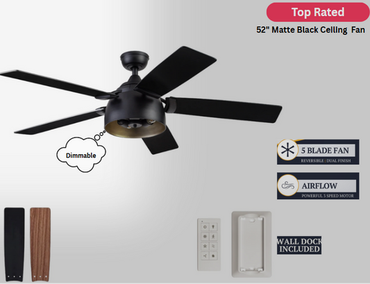 Prominence Home Octavia 52 Inch LED Ceiling Fan