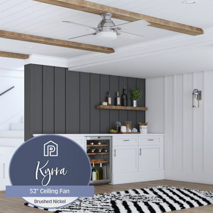 Prominence Home Kyrra 52-in Brushed Nickel Ceiling Fan