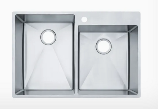 Franke 33 in Triple Basin Stainless Steel Kitchen Sink