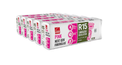 Owens Corning R-15 Fiberglass Insulation (15-in W x 105-in L) Pack of 5