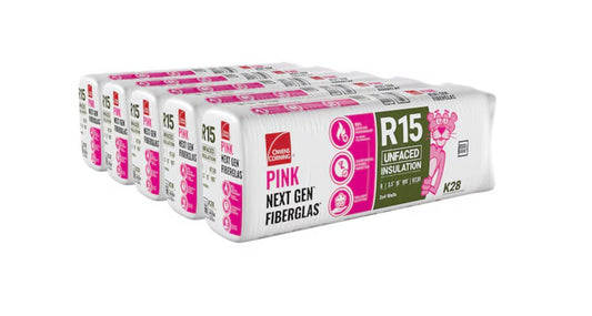 Owens Corning R-15 Fiberglass Insulation (15-in W x 105-in L) Pack of 5