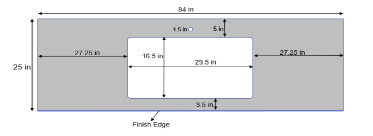 LUX Calcutta Lorenza LQ-907 Quartz Countertop Sink